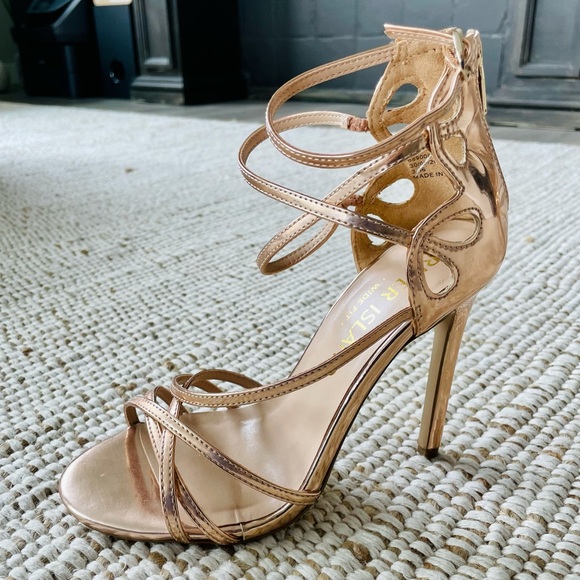 ASOS River Island Rose Gold Strappy Heels - Picture 3 of 9